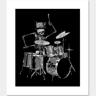 Skeleton Drummer Posters and Art